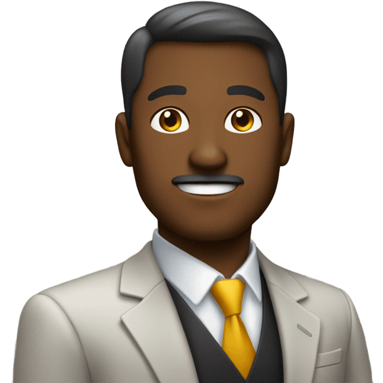 Hombre guapo con traje elegante emoji