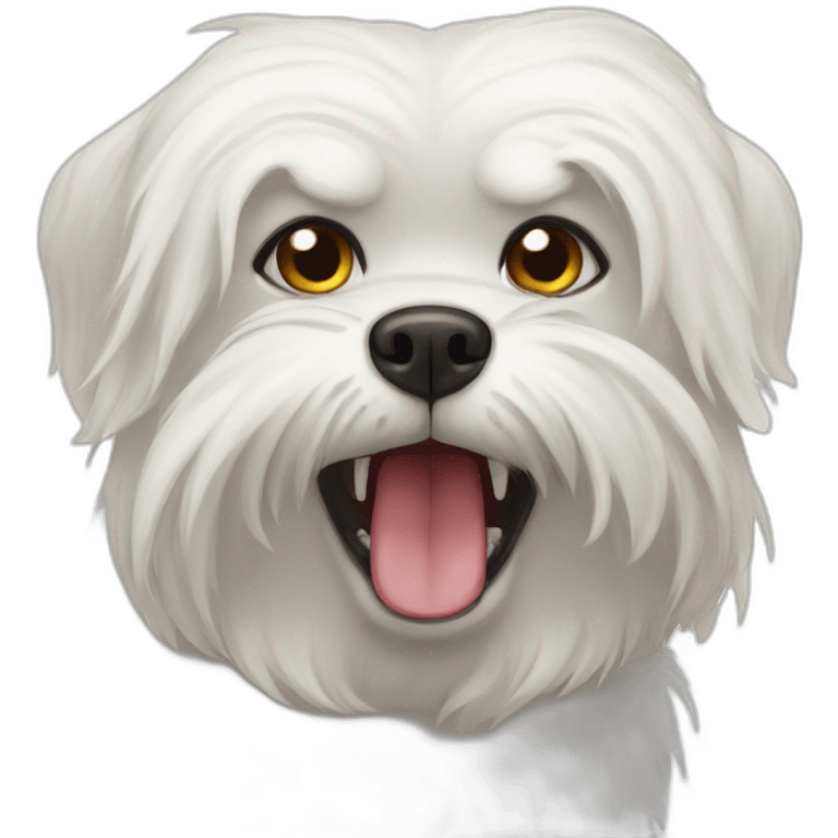 Angry roar maltese dog emoji