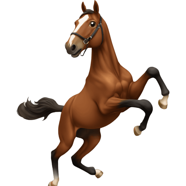 brown horse jumping emoji