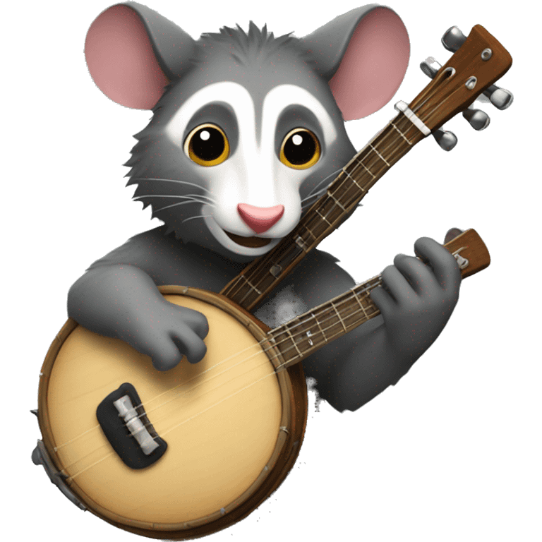 Banjo playing possum emoji