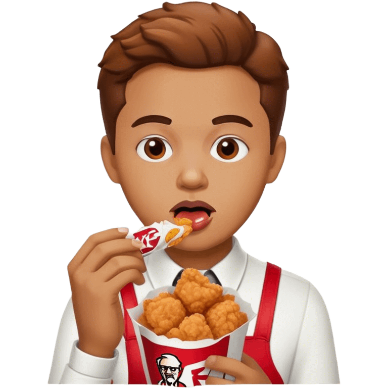 Person eating kfc emoji