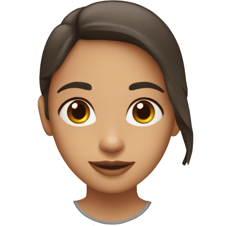 Fille formant un demi-cœur avec ses doigts emoji