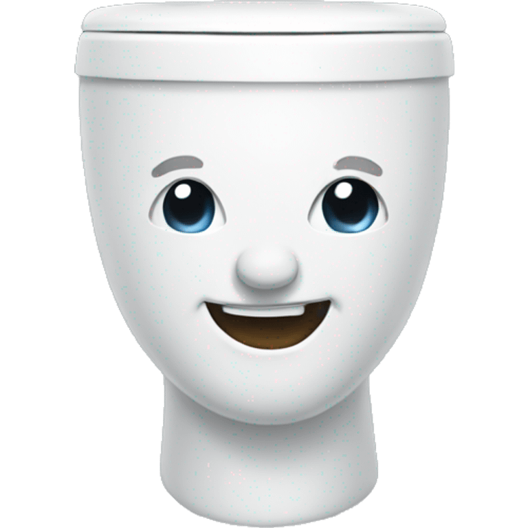 toilet with head of a man grinning emoji