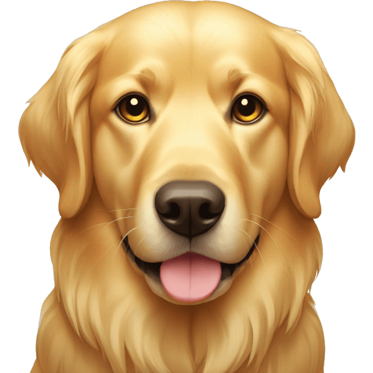 Golden retriver com óculo de sol emoji