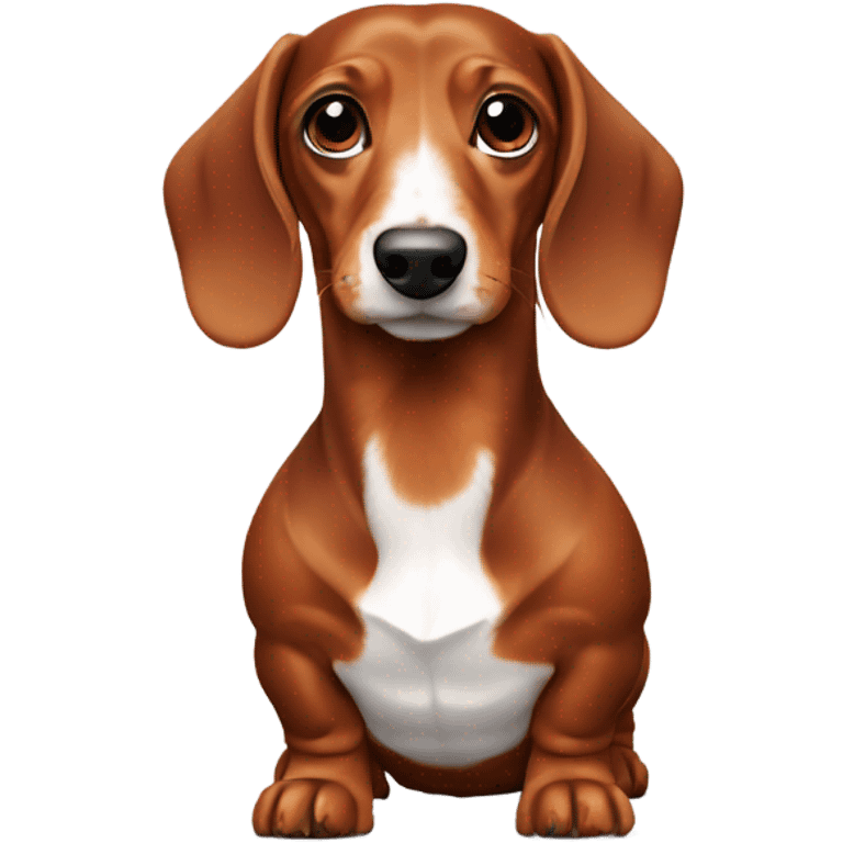 Dachshund red with white patch emoji