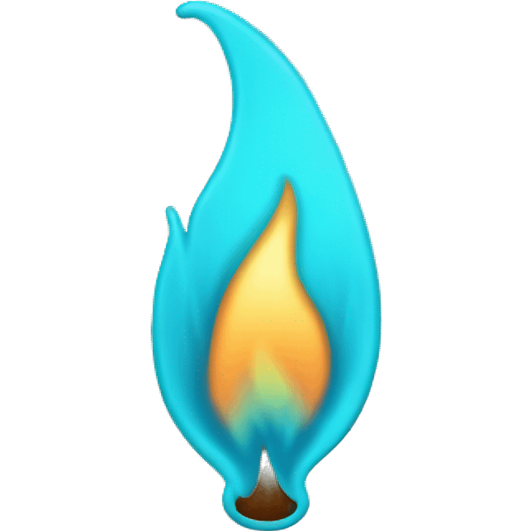 Cyan flame emoji