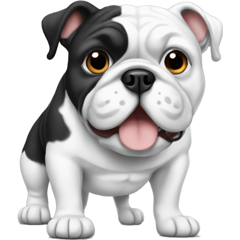 Black and white Bulldog  emoji