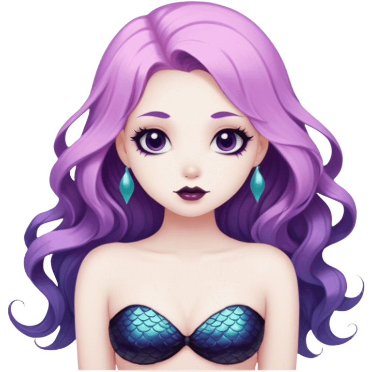 goth mermaid hime girl emoji