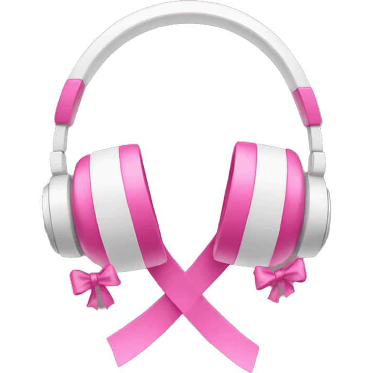 Headphones with pink bows  emoji