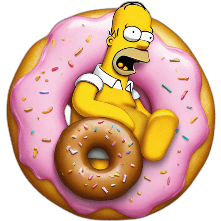 Homer Simpson avec un donut emoji