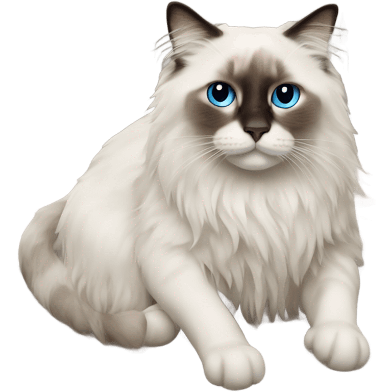 Ragdoll cat swimming pool emoji