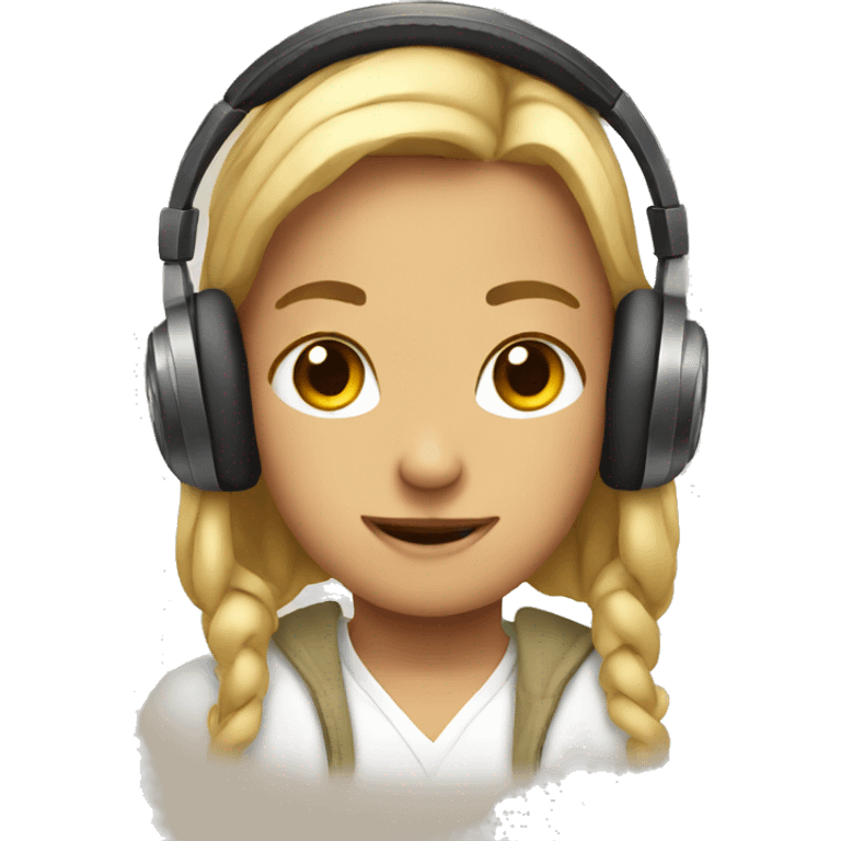 Cute headphones emoji