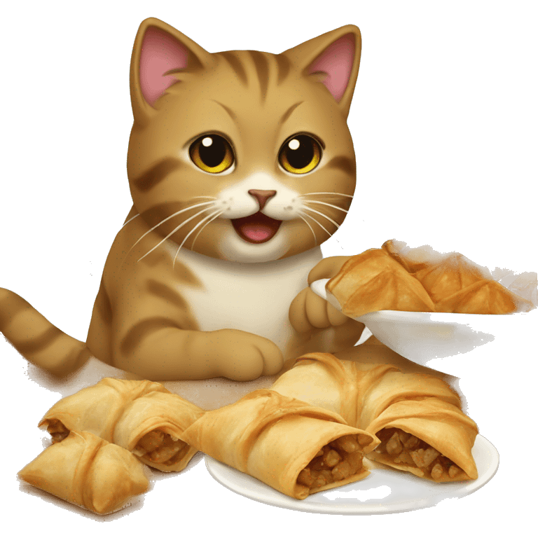 cat eating baklava emoji