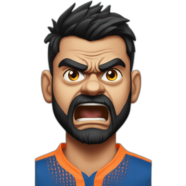 Virat Kohli angry  emoji