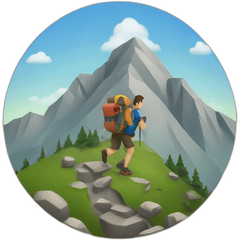 Mountain hiking emoji