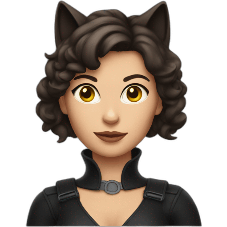 brunette cat woman emoji