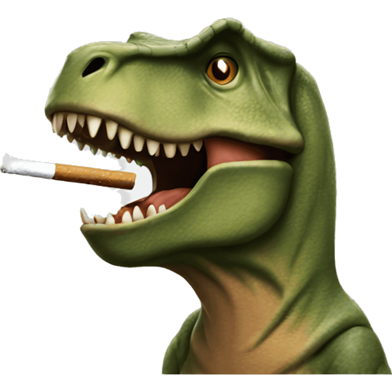 Trex smoking  emoji