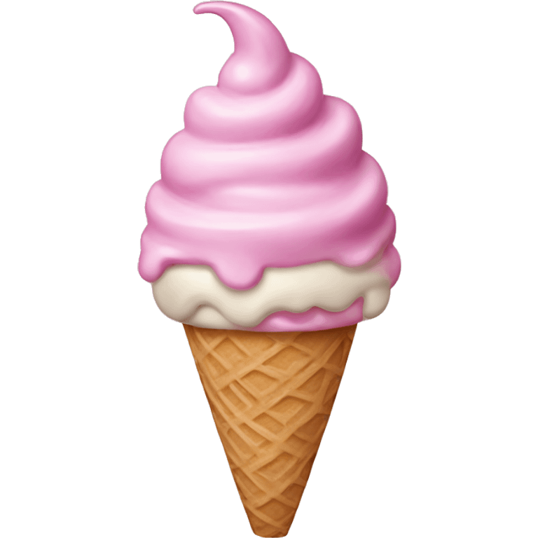 Light pink ice cream unicorn  emoji