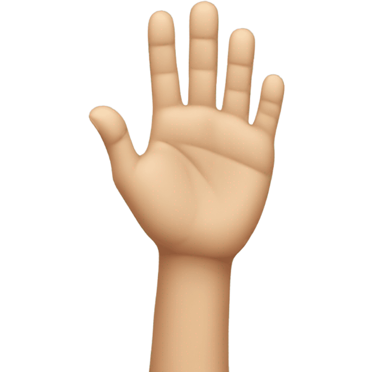 a palm with middle and ring fingers bent emoji