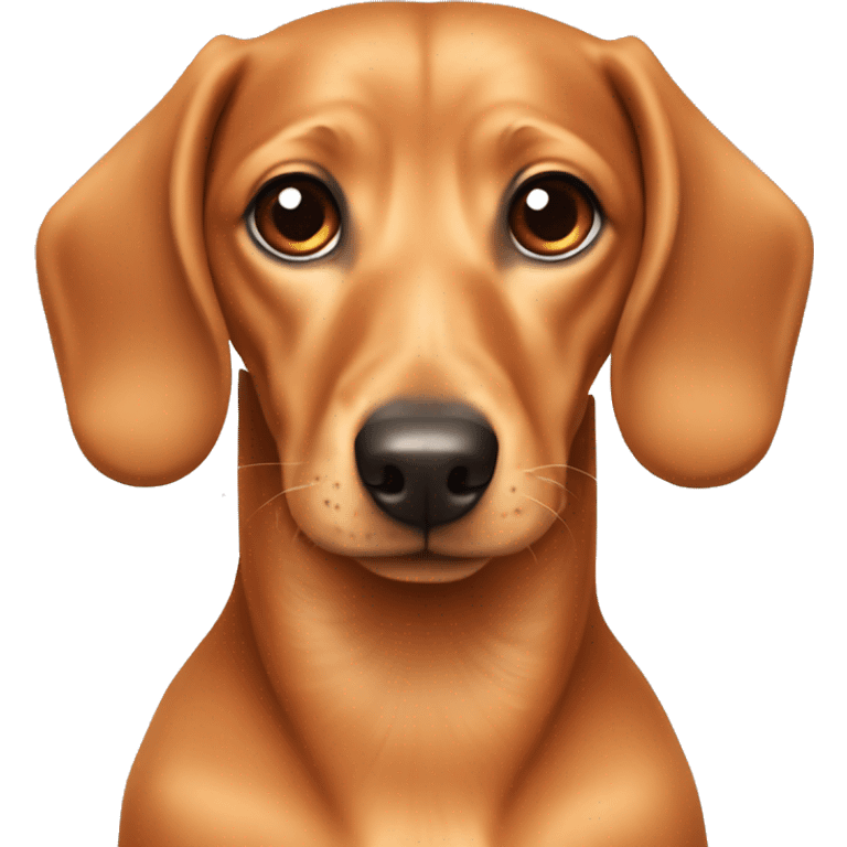 Light orange only around eyes and ears and white body and nose dachshund emoji