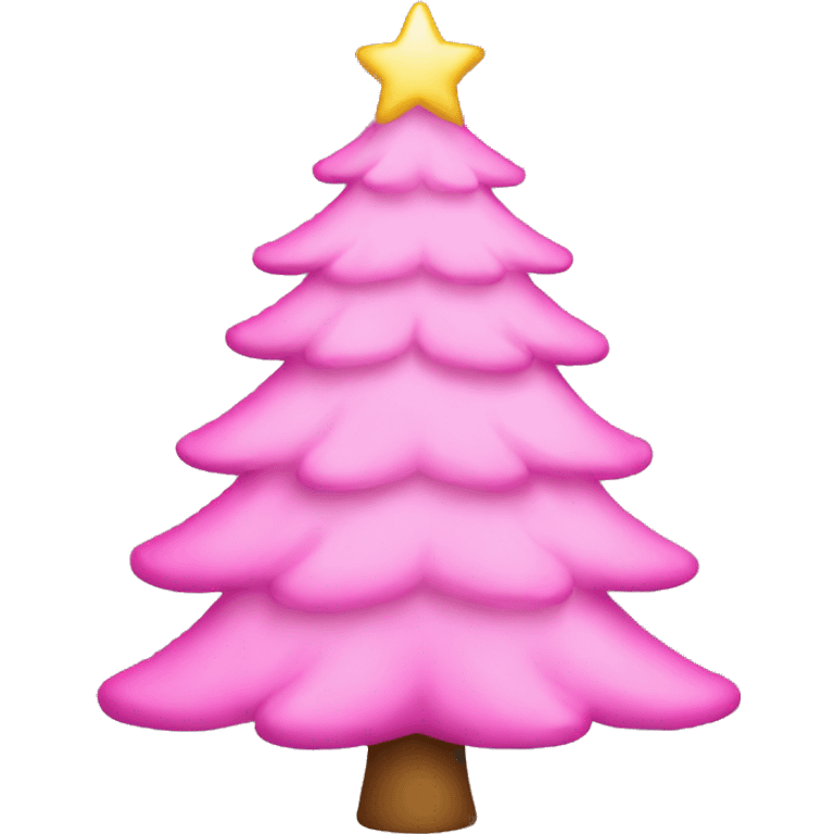 Pink Christmas tree emoji