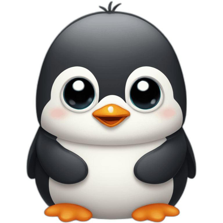 Cute little Chubby Penguin   emoji