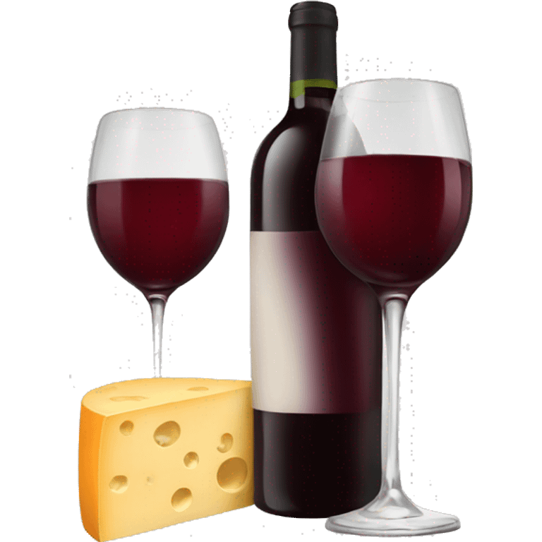 Red wine and cheese emoji