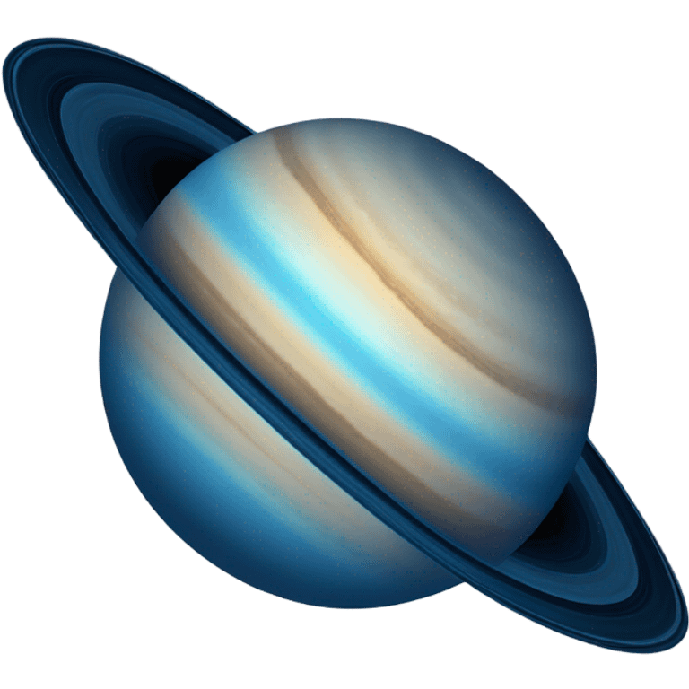 Blue heart shape Saturn emoji