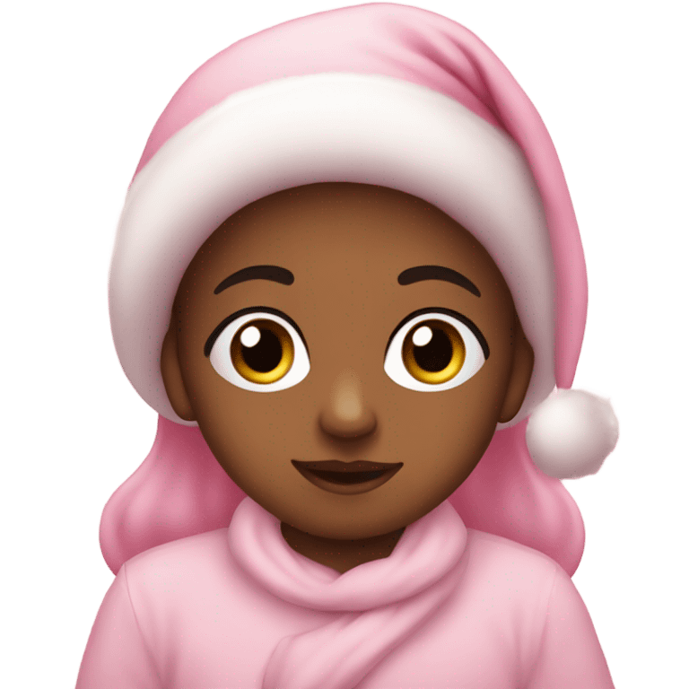 Baby pink Christmas emoji