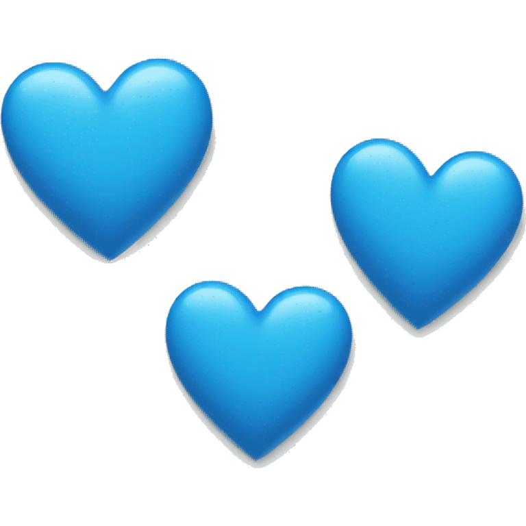 Three blue hearts emoji