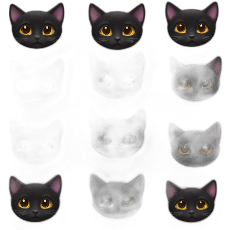 Black kitties  emoji