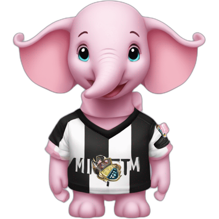 Dumbo with an Inter Miami soccer shirt  emoji