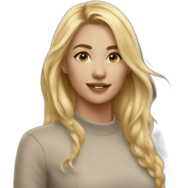 blonde beauty outdoors portrait emoji