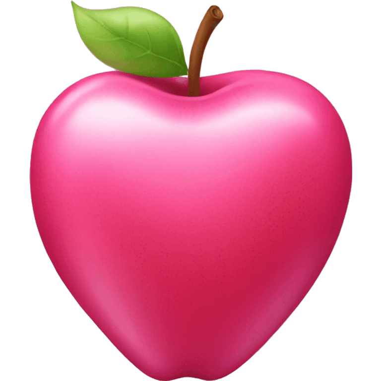 pink apple heart emoji  emoji