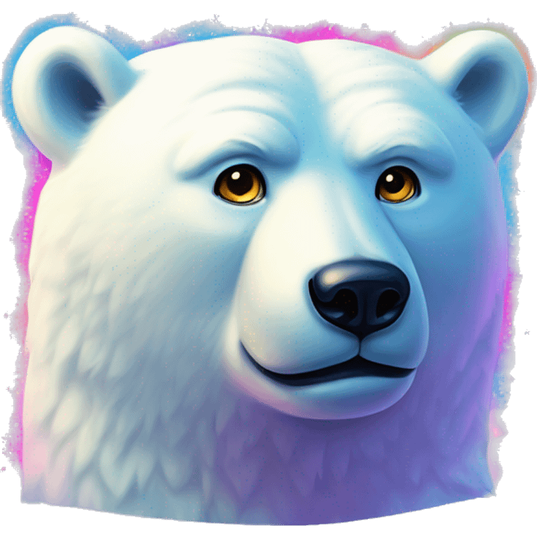 lisa frank polar bear emoji