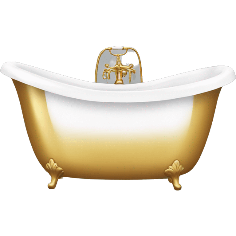 white and gold bathtube emoji