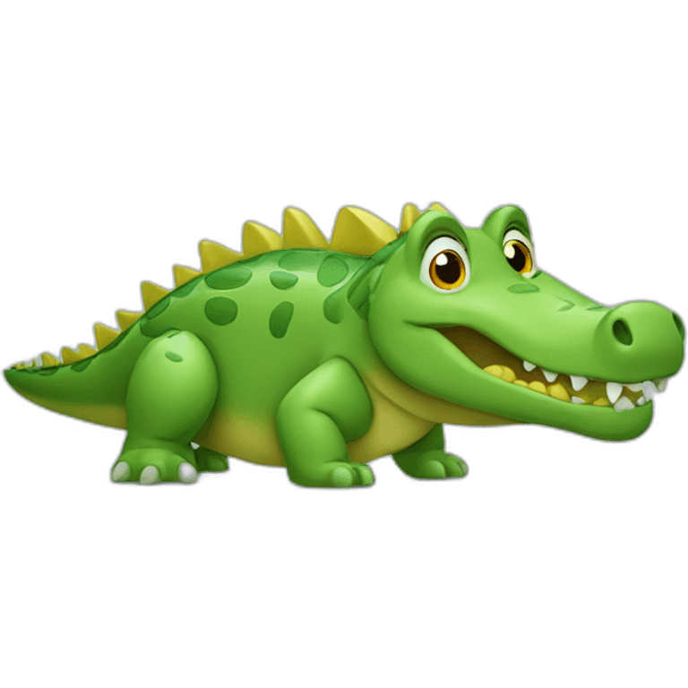 Crocodile sur éléphant emoji