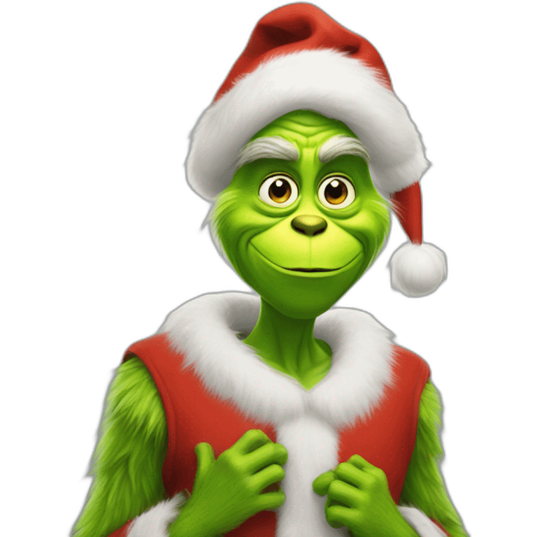 grinch with christman outfit emoji