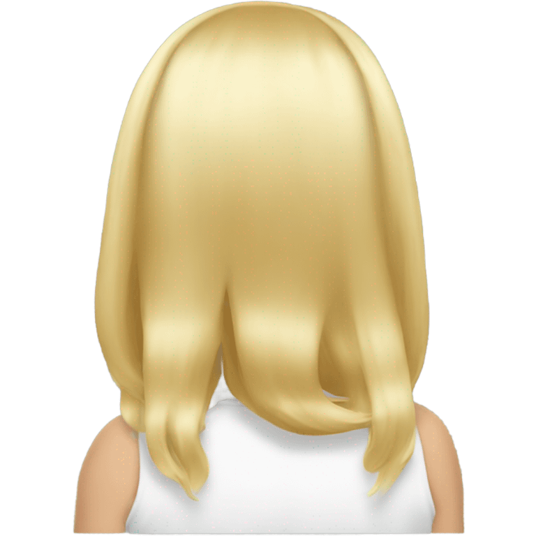 mid long blonde hair rear emoji