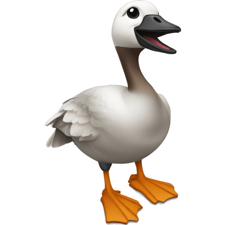 Goose playing American football emoji