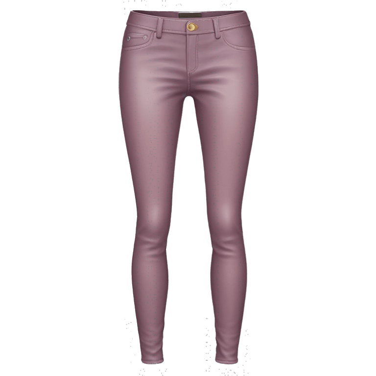 Realistic isolated pair of Light mauve fashion leather jegging pants. emoji