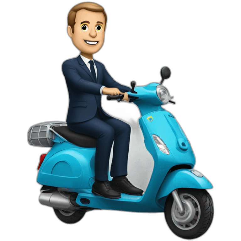 Macron en scooter emoji