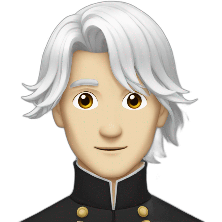 Nikolai gogol anime white hair emoji