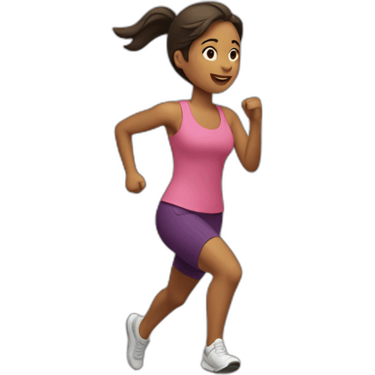 Mujer corriendo emoji