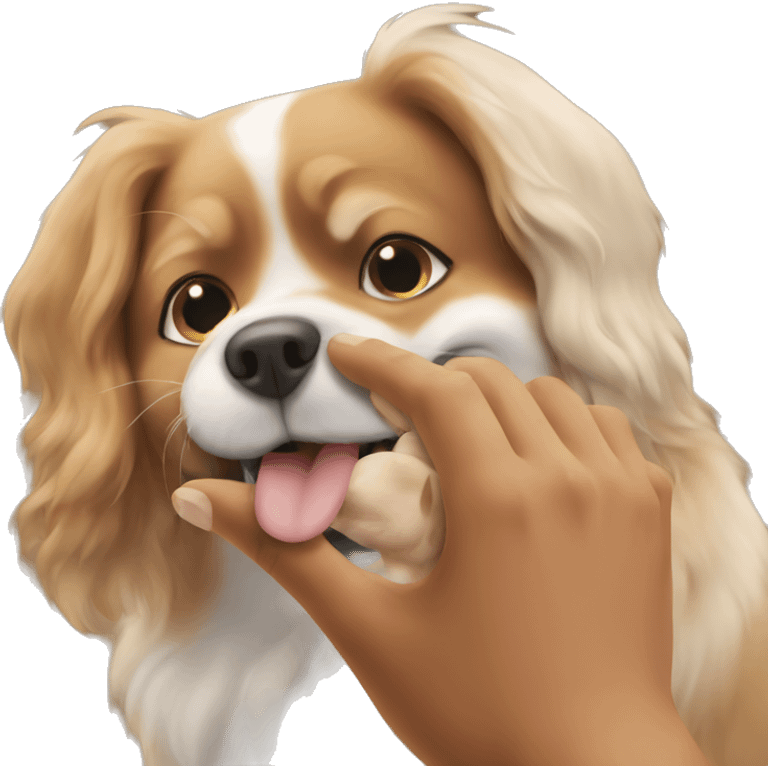 Dogs petting emoji