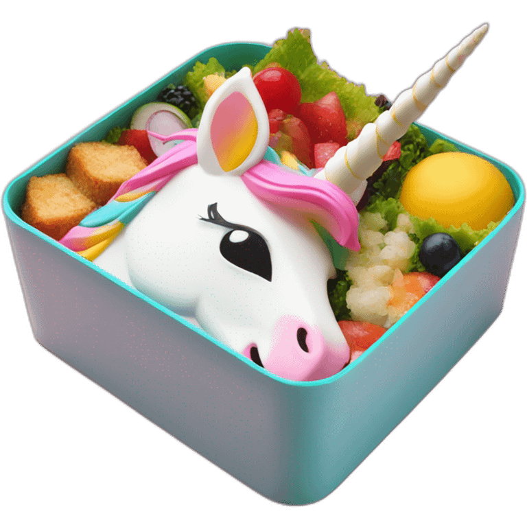 Unicorn bento box emoji