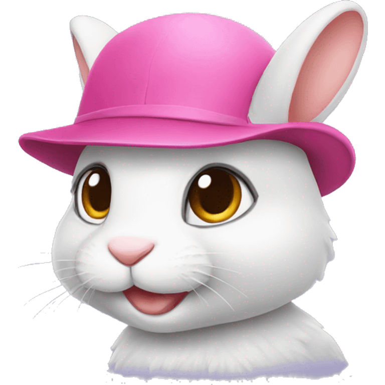 Bunny in cycling hat emoji