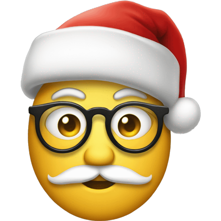 monocle emoji with santa hat emoji