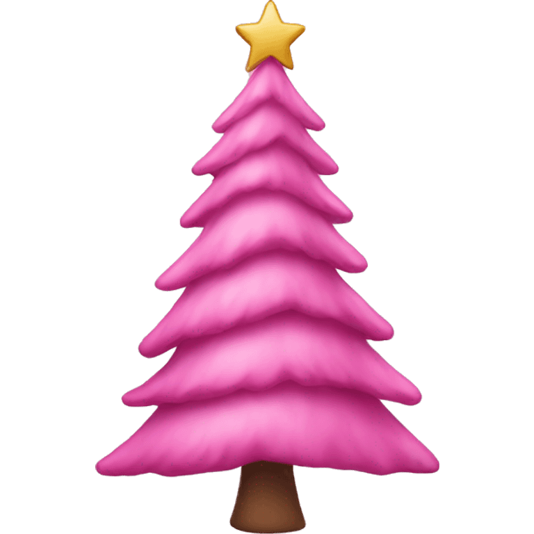 Pink Christmas tree emoji