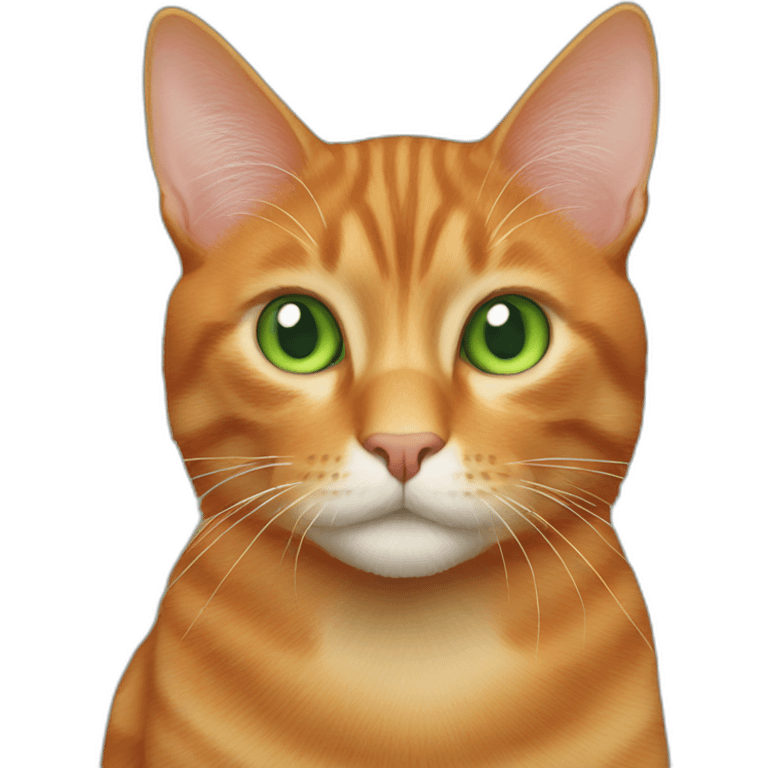 green eyed red tabby cat emoji